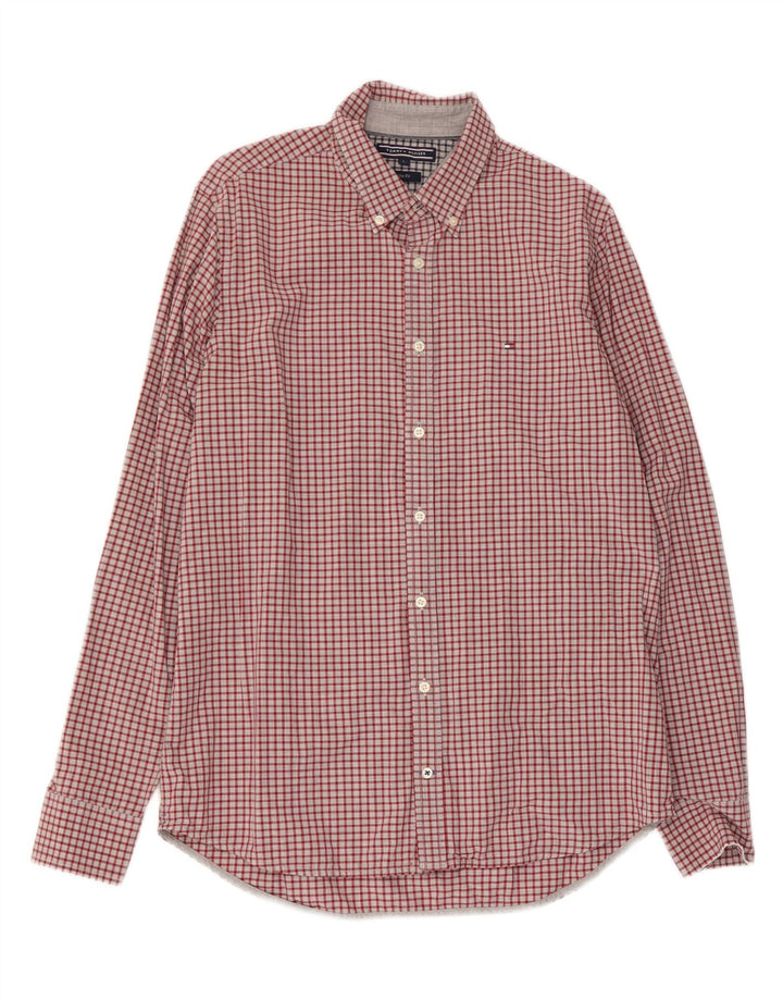 Męska koszula slim fit Tommy Hilfiger, duża, czerwona kratka