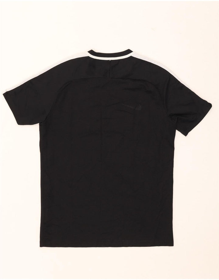 Męski T-shirt Nike Dri Fit Top, średni czarny poliester z blokami kolorów