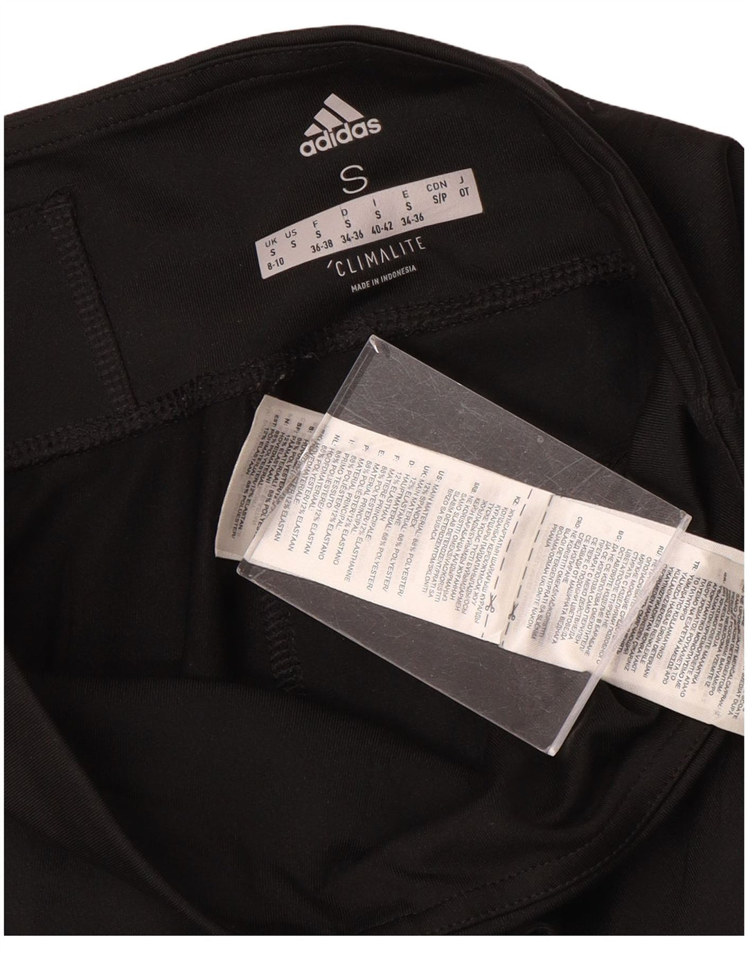 Damskie legginsy ADIDAS Climalite Graphic Capri UK 8/10, małe czarne