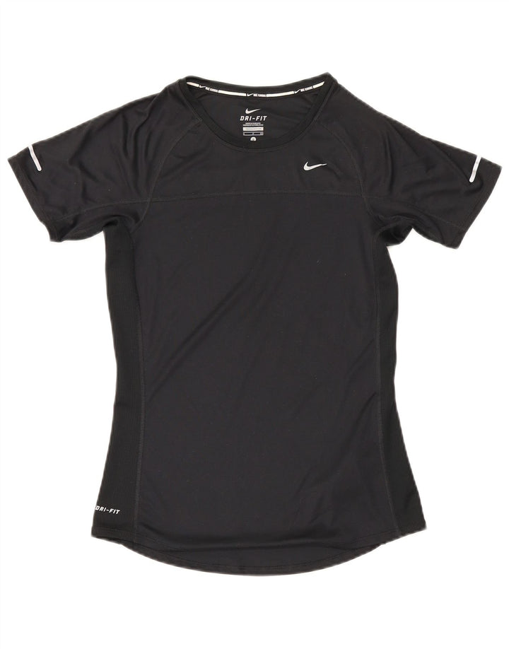 Damska koszulka Nike Dri Fit Top UK 10, mała, czarna, poliester
