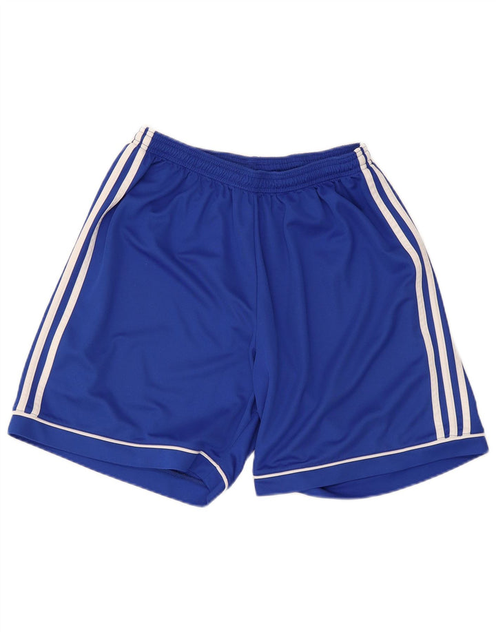 Męskie spodenki sportowe Adidas Climalite, duże, niebieskie, poliestrowe