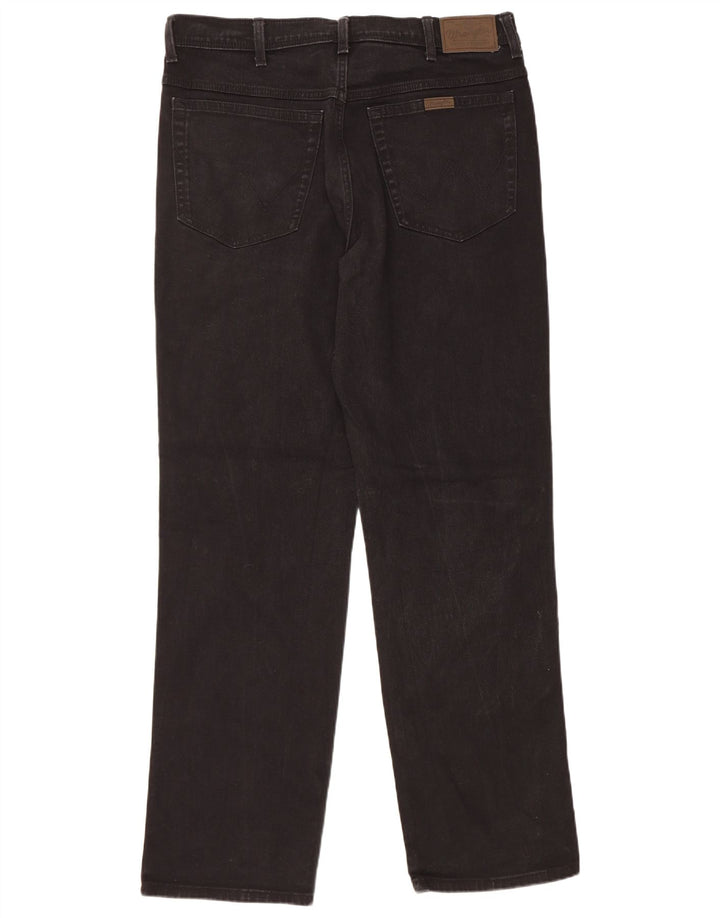 Męskie jeansy Wrangler o prostym kroju W38 L34, czarne, bawełniane
