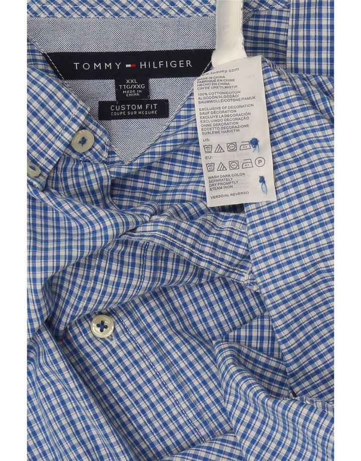 Koszula męska Tommy Hilfiger o dopasowanym kroju 2XL, bawełniana niebieska kratka