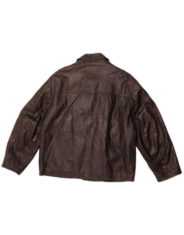 Męska kurtka skórzana VINTAGE UK 40 duża czarna skóra