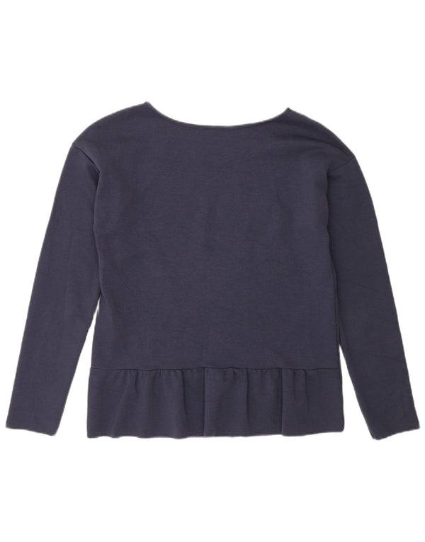 Top damski Benetton z długim rękawem UK 10, mały, granatowy