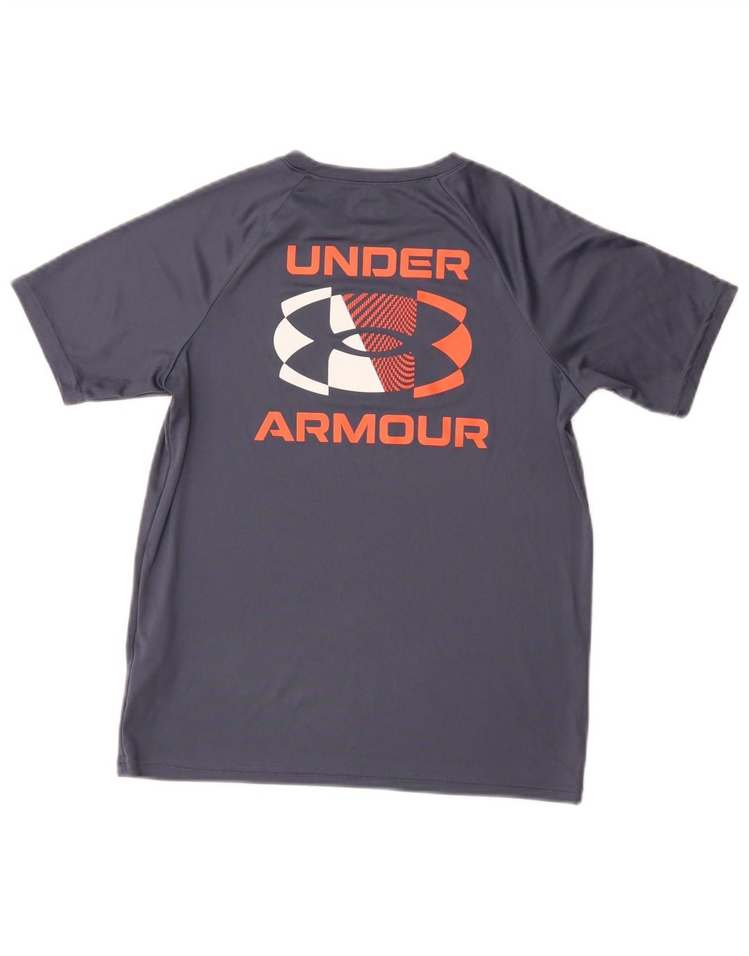 UNDER ARMOUR Chłopięcy, luźny T-shirt z grafiką, 9-10 lat, średni szary