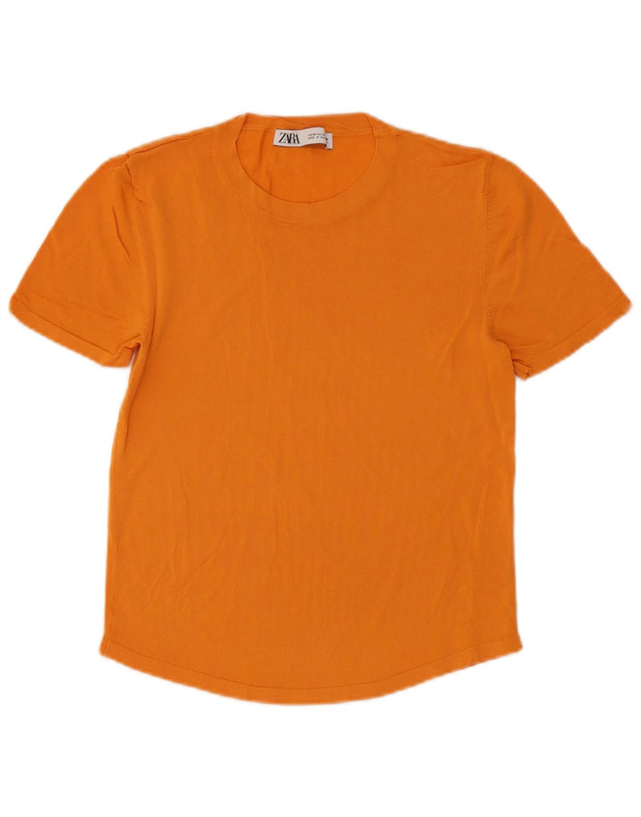 T-shirt damski Zara Top UK 12 średni pomarańczowy
