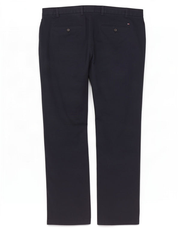 Męskie proste spodnie chino Tommy Hilfiger W42 L32 Granatowa bawełna