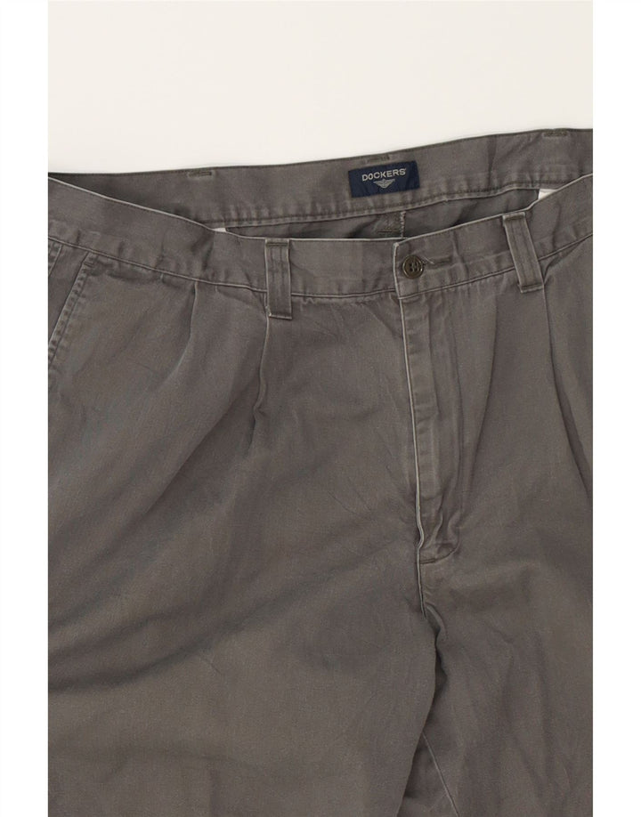 DOCKERS Mens Chino Shorts W40 XL Grey Cotton Vintage Dockers and Second-Hand Dockers from Messina Hembry 