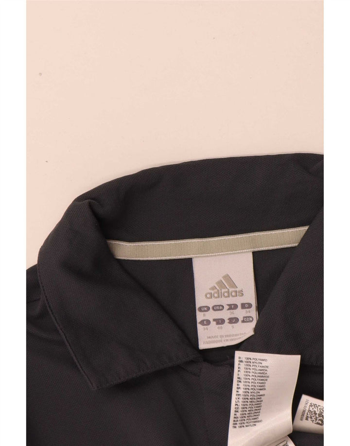 Damska koszulka polo Adidas Climalite UK 8 Small Szary poliamid