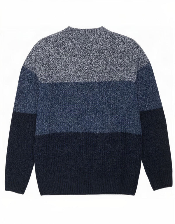 Marks & Spencer Męski sweter z okrągłym dekoltem, duży, wielokolorowy, nakrapiany