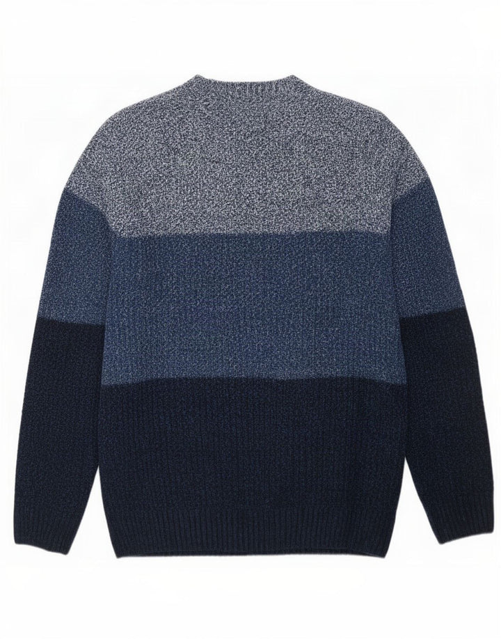 Marks & Spencer Męski sweter z okrągłym dekoltem, duży, wielokolorowy, nakrapiany