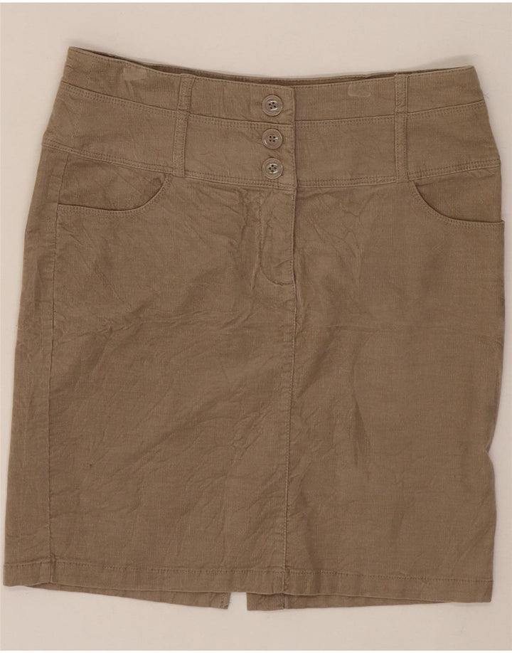 BENETTON Womens Corduroy Skirt W32 Large Beige Vintage Benetton and Second-Hand Benetton from Messina Hembry 