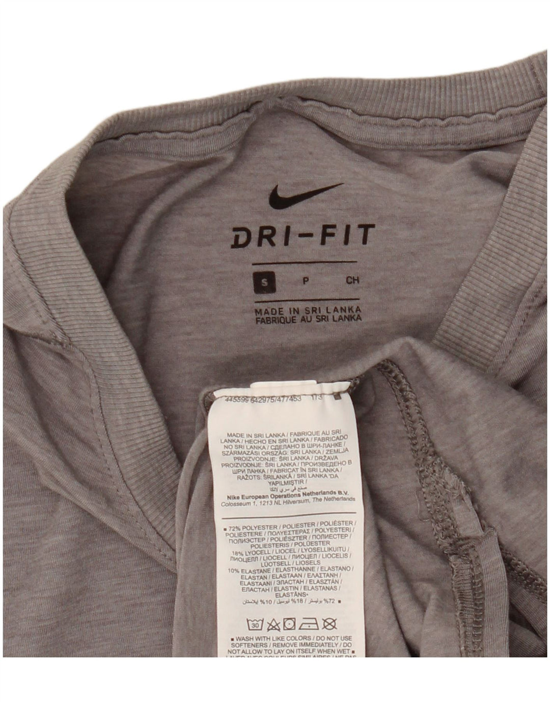 Damska kamizelka Nike Dri Fit Top UK 10, mała, szary poliester
