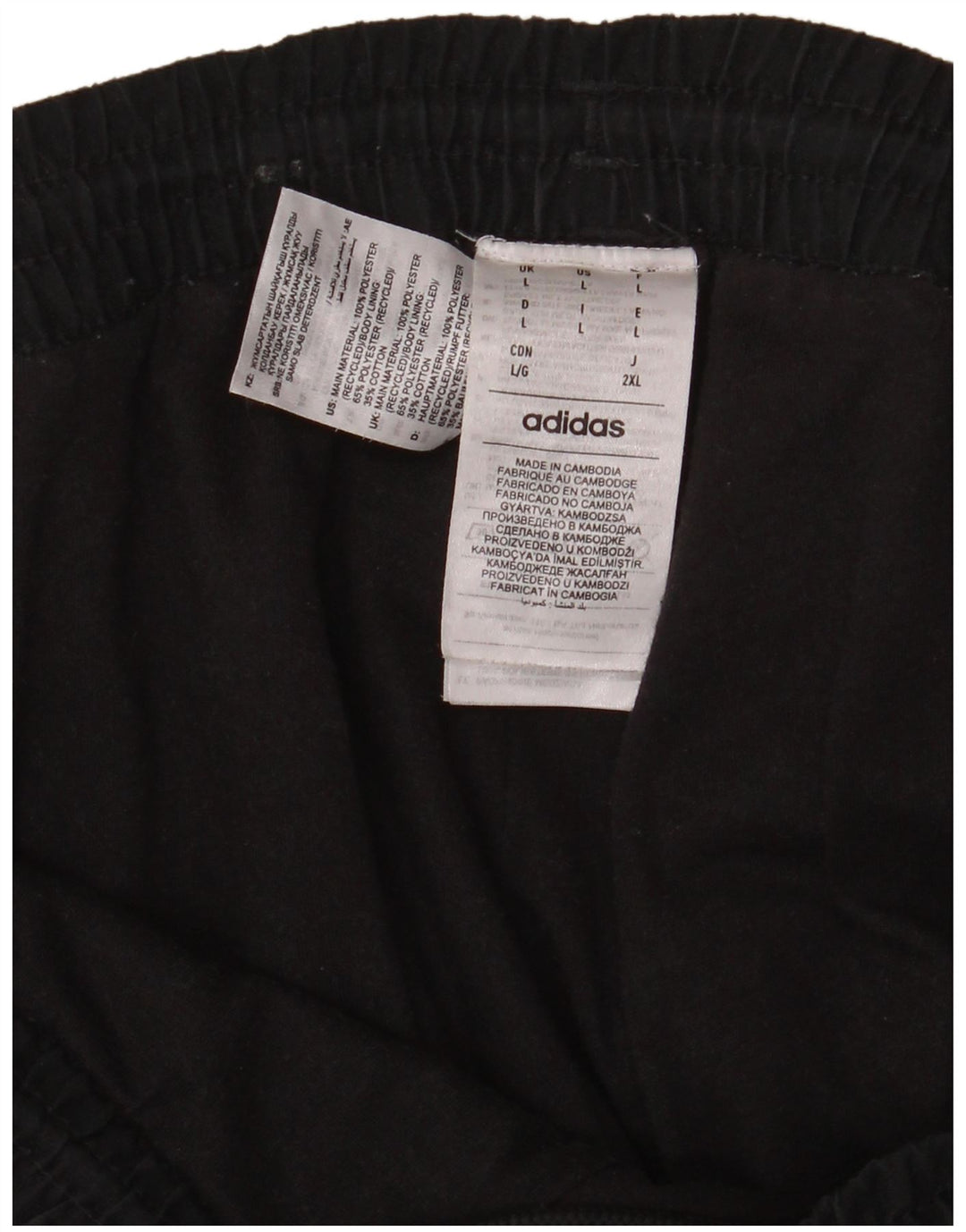 Adidas Męskie spodnie dresowe Joggery, duże, czarne, poliestrowe