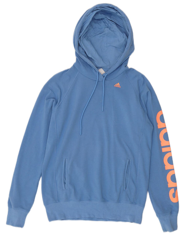 Damska bluza Adidas Climalite Graphic Oversized z kapturem UK 8/10 Small Blue