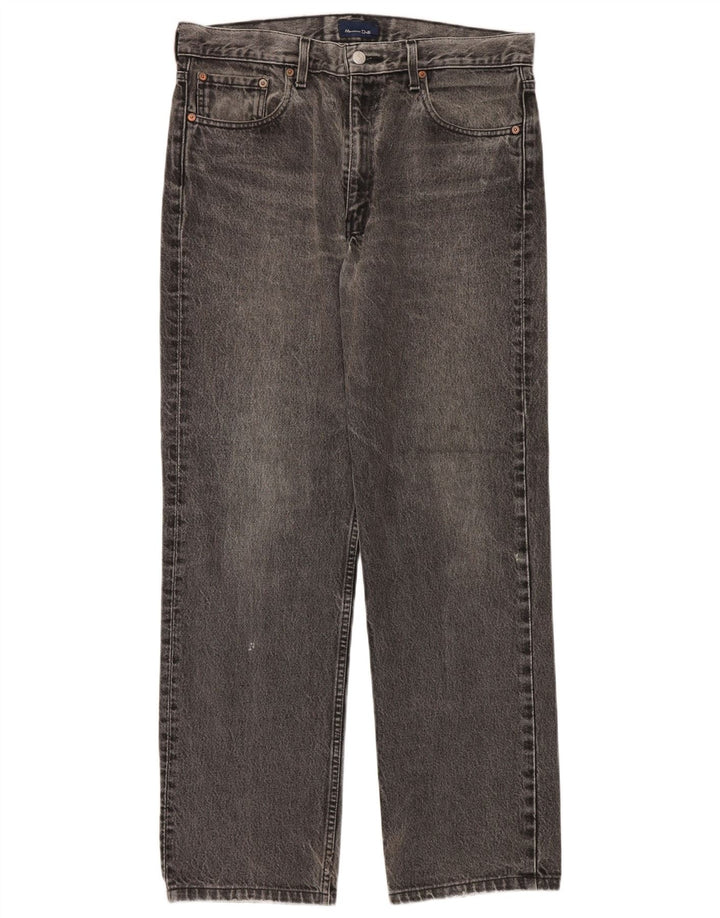 Męskie proste dżinsy Massimo Dutti EU 44 duże W34 L30 szare