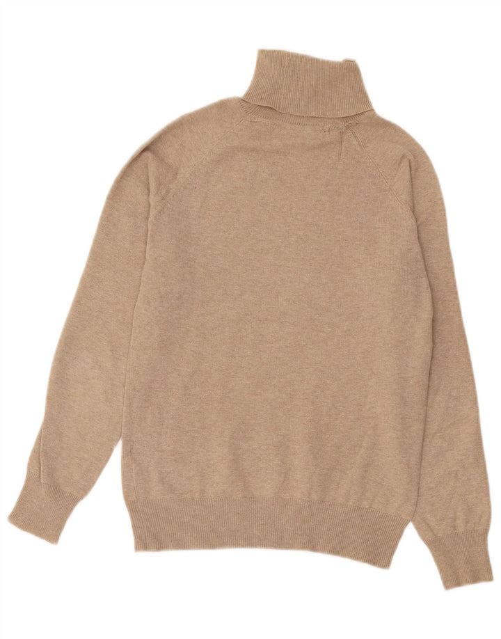Sweter damski Zara z wywijanym dekoltem UK 12, średni beż, bawełna
