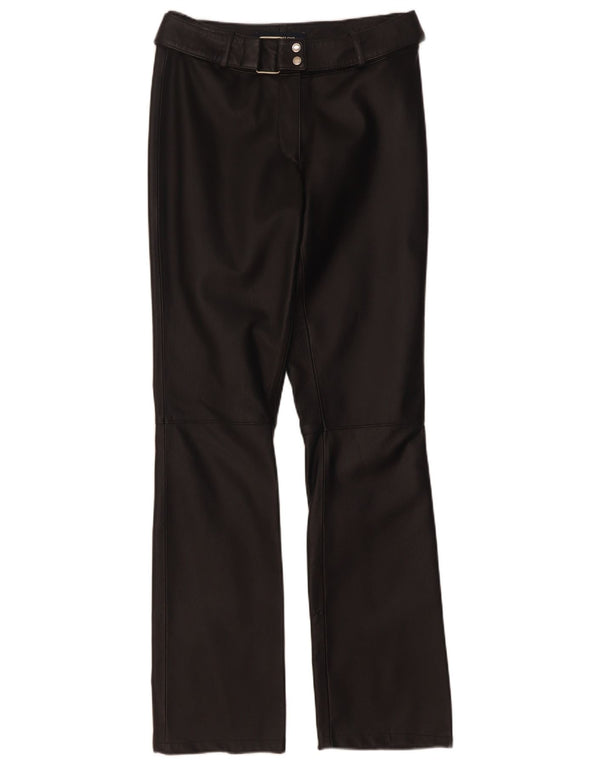 Damskie spodnie skórzane Bootcut Tom Tailor EU 34 XS W28 L32 Czarna skóra