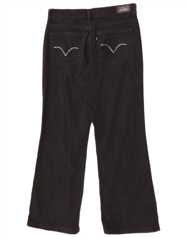 Levi's Damskie 512 Wyszczuplające dżinsy Bootcut US 8 Medium W27 L28 Czarna bawełna