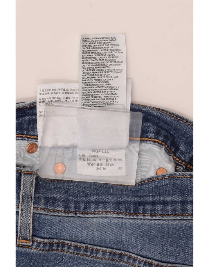 Męskie dżinsy Levi's W34 L32 Niebieskie bawełniane