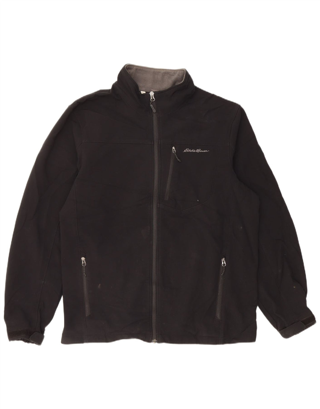 Męska kurtka wiatrówka EDDIE BAUER UK 42 XL, czarny poliester