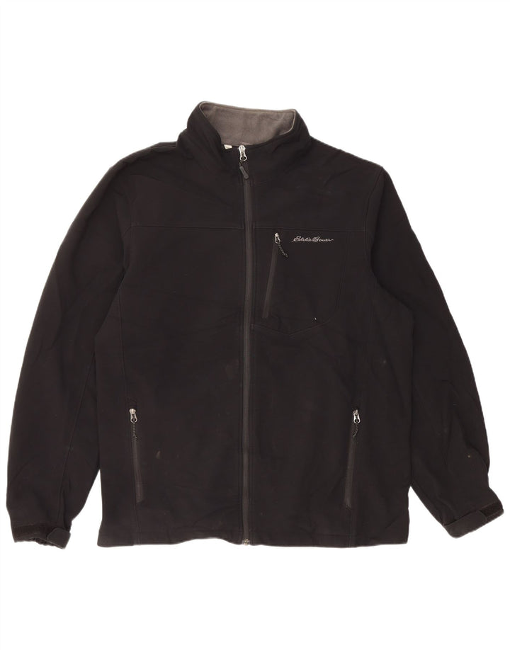 Męska kurtka wiatrówka EDDIE BAUER UK 42 XL, czarny poliester