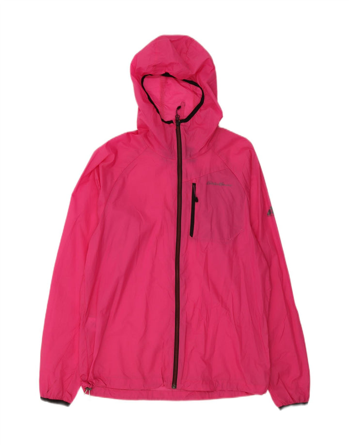 EDDIE BAUER Mens Hooded Rain Jacket UK 38 Medium Pink Polyester Vintage Eddie Bauer and Second-Hand Eddie Bauer from Messina Hembry 