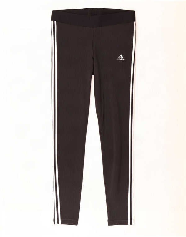 Adidas Womens Regular Fit Leggings UK 16/18 Large Black Cotton