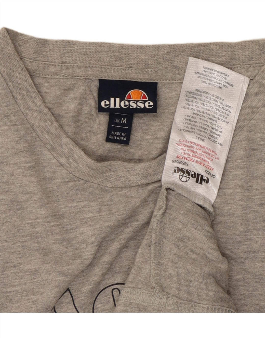 Męski T-shirt z grafiką ELLESSE, średnioszary, bawełniany