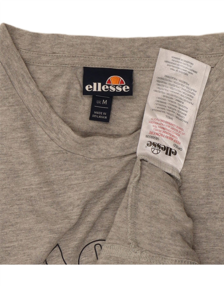Męski T-shirt z grafiką ELLESSE, średnioszary, bawełniany
