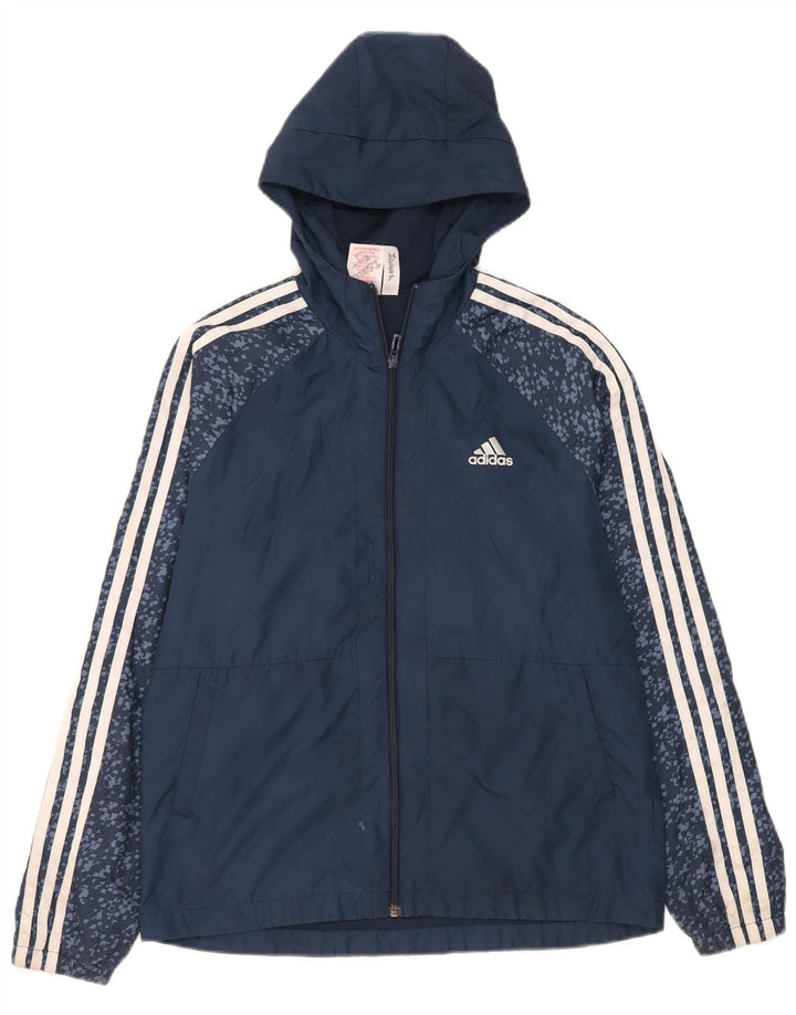 Adidas Chłopięca Bluza Dresowa Z Kapturem Top Kurtka 13-14 Lat Granatowy Poliester