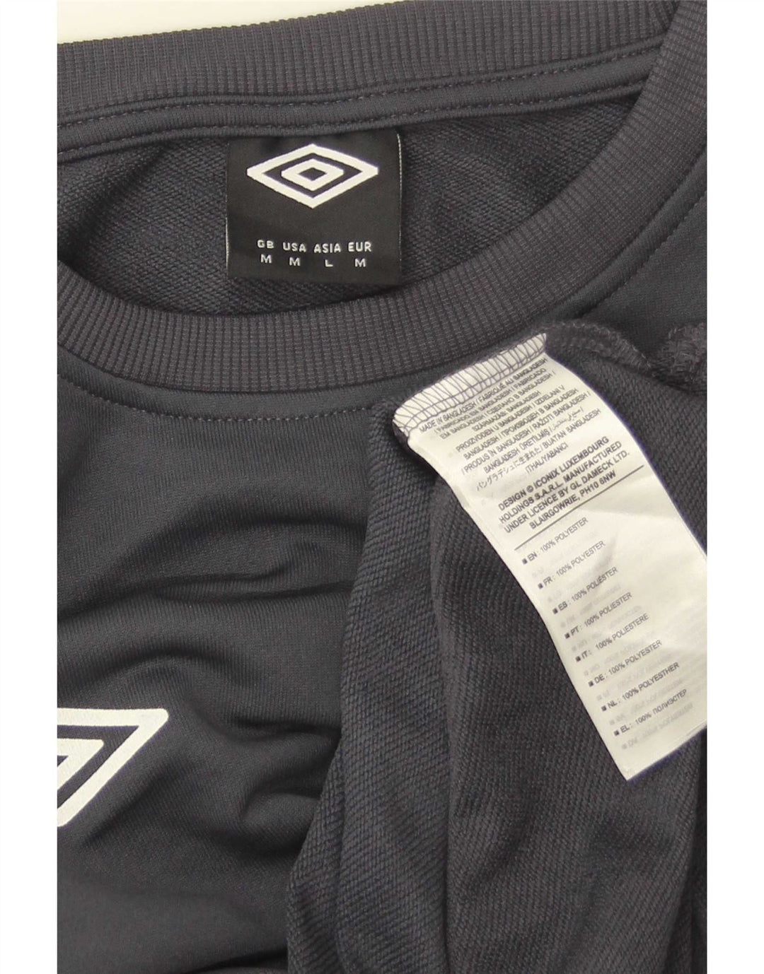 Męski sweter Umbro z poliestru w kolorze średnioszarym
