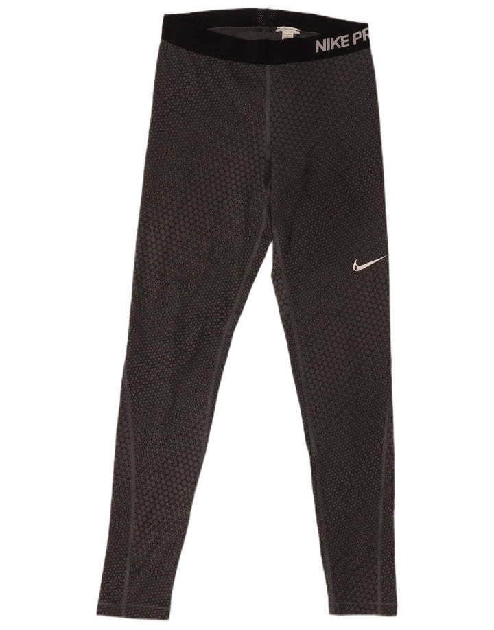 Damskie legginsy NIKE Graphic UK 12, średnioszare, geometryczne
