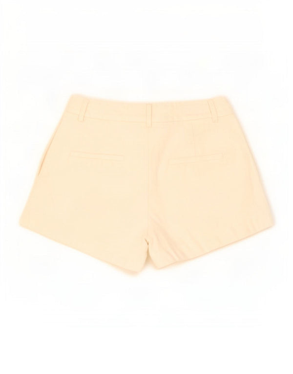 Damskie spodenki chino z wysokim stanem Zara EU 34 2XS W24 Biała bawełna