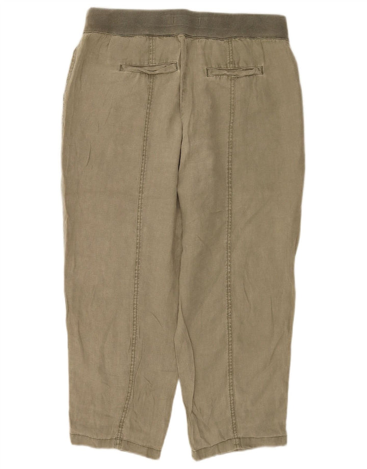 Damskie krótkie spodnie White Stuff UK 12 Medium W32 L23 Khaki Linen