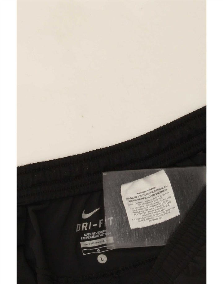 Damskie spodnie dresowe Nike Dri Fit UK 16, duże, czarne, poliestrowe