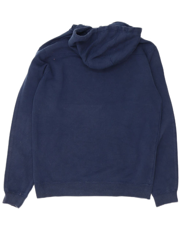 Adidas Męski sweter z kapturem i zamkiem błyskawicznym, średni granatowy, bawełniany