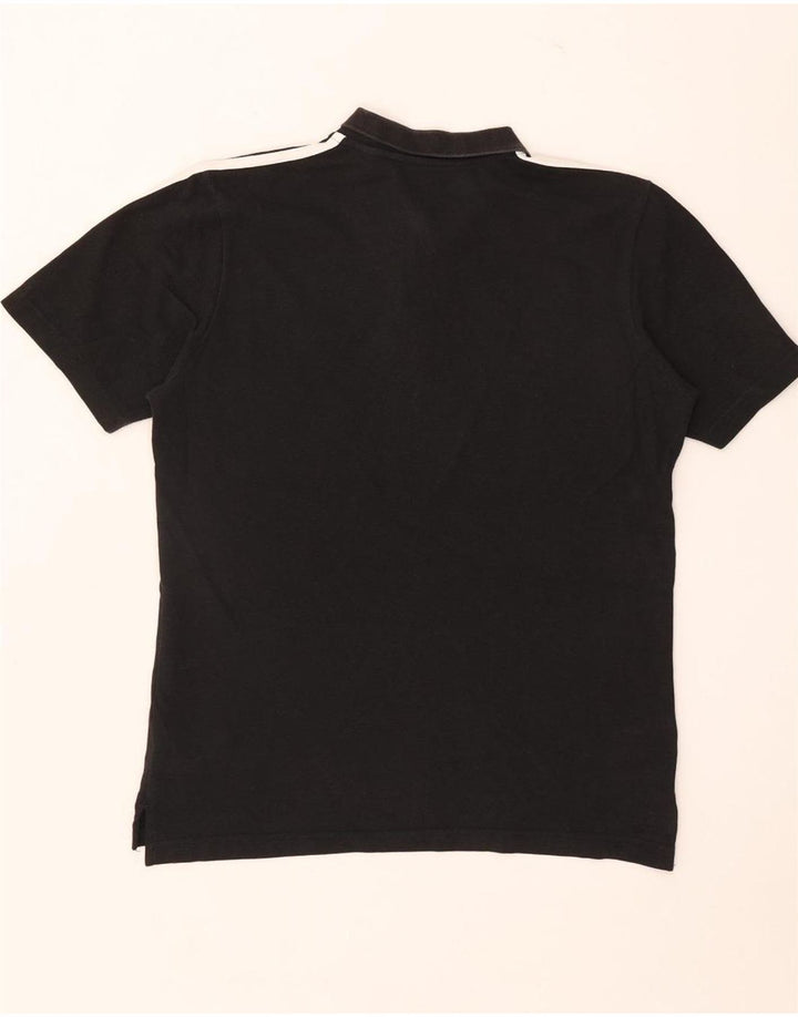 Męska koszulka polo Adidas, mała, czarna, bawełniana