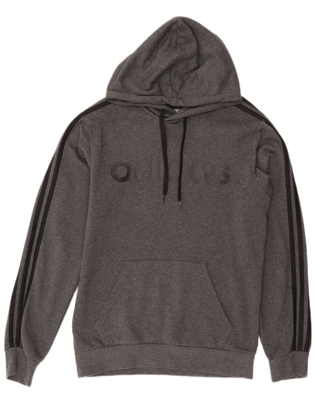 Męski dres ADIDAS z grafiką, mały, szary, bawełniany