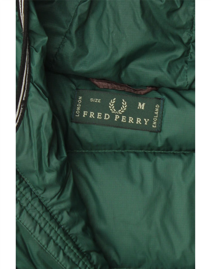 Męska wyściełana kurtka z kapturem i kapturem Fred Perry UK 38 Średni brązowy nylon w blokach kolorystycznych
