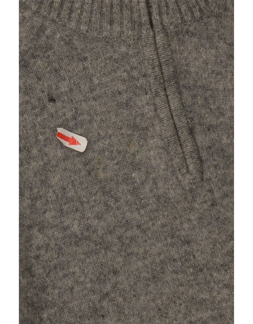 Męski sweter Kappa z zamkiem błyskawicznym 2XL Szary, nakrapiany dziewicza wełna