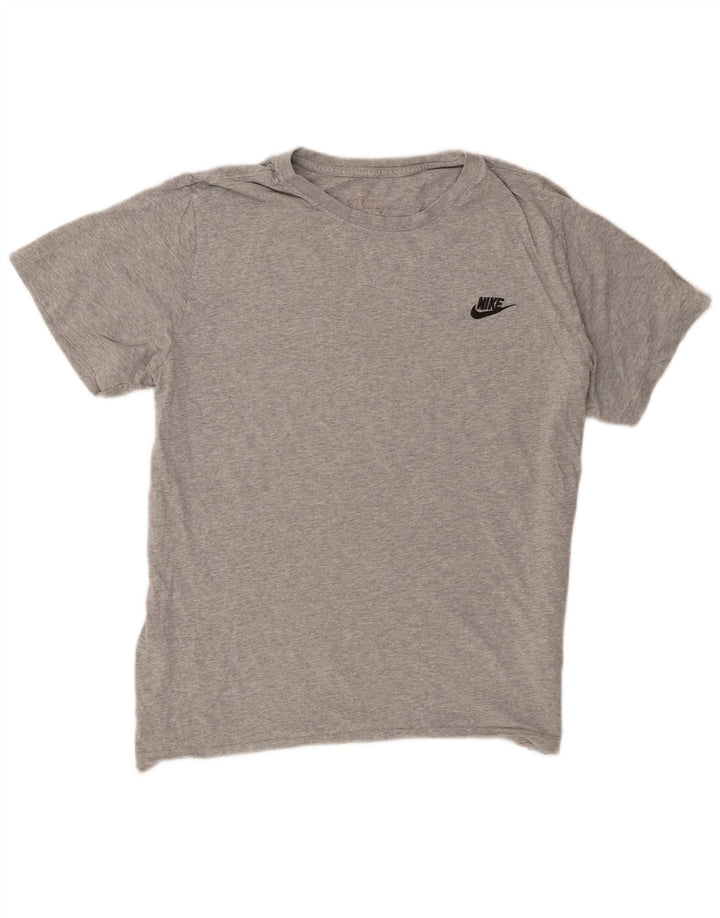 T-shirt męski Nike, duży, szary, z bawełny w plamki