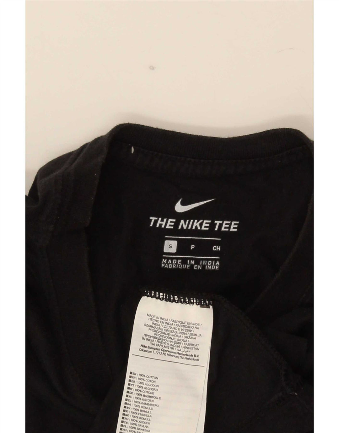 Męski T-shirt z grafiką Nike, mały, czarny, bawełniany