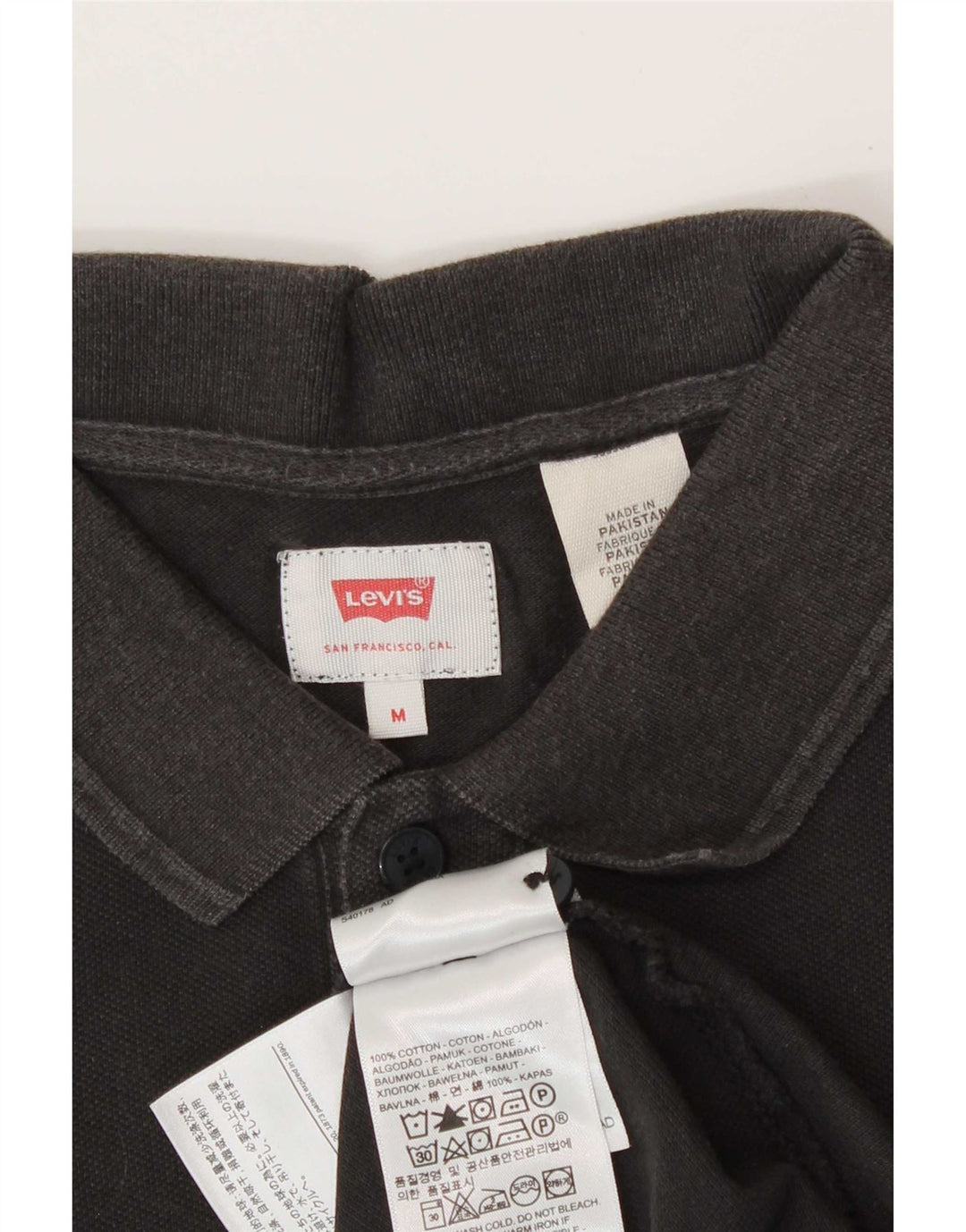 Męska koszulka polo Levi's, średnioszara, bawełniana