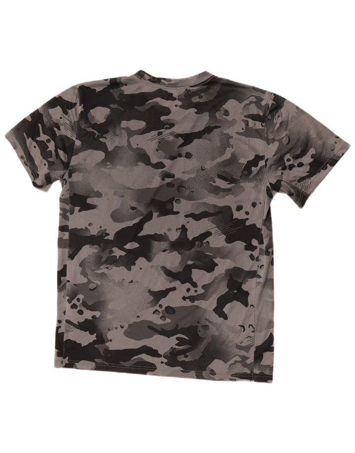 Męska koszulka Nike Dri Fit Top, średnioszary, kamuflażowy poliester