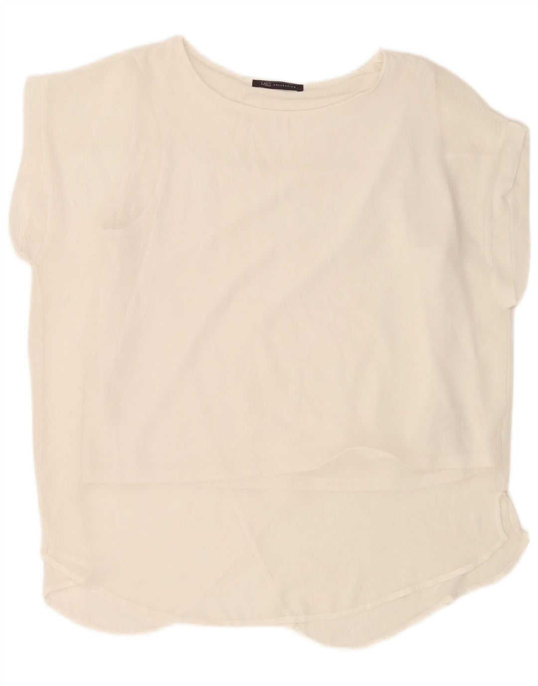 Bluzka damska Marks & Spencer, UK 18 XL, poliester w kolorze złamanej bieli