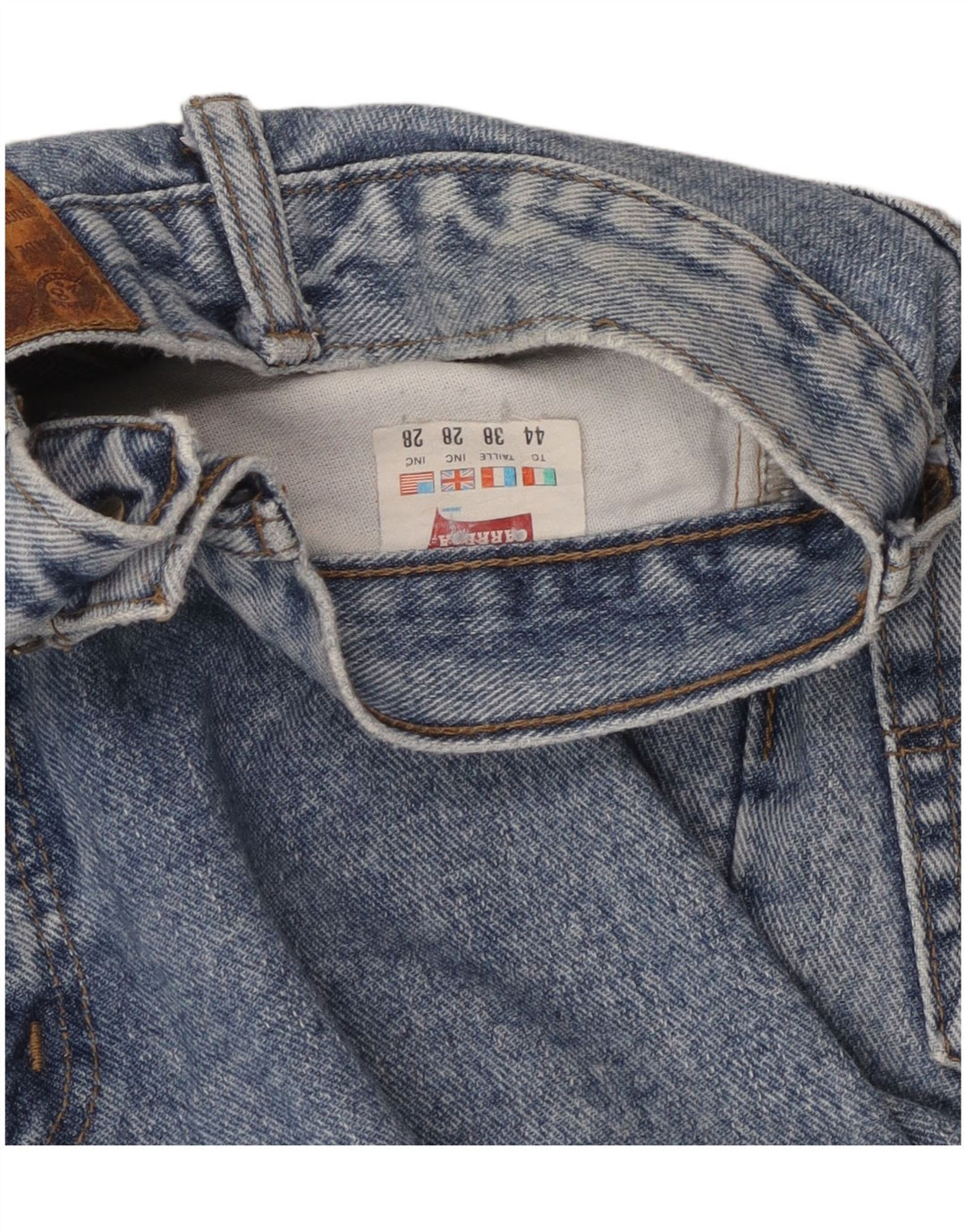 Damskie jeansy zwężane Carrera W28 L30 Niebieskie bawełniane
