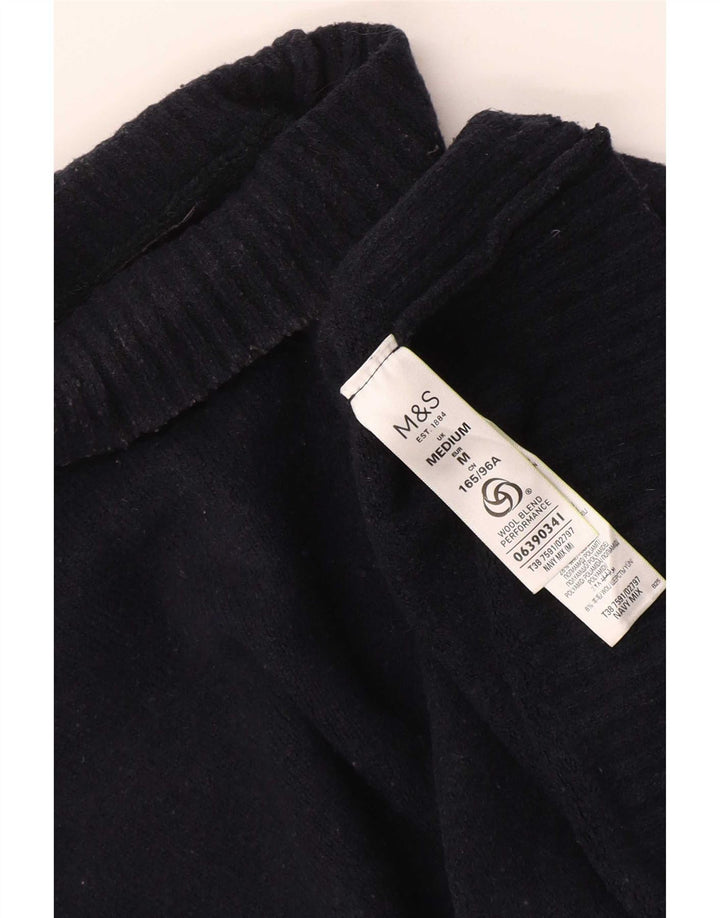 Marks & Spencer Damski sweter z golfem UK 14, średni granatowy