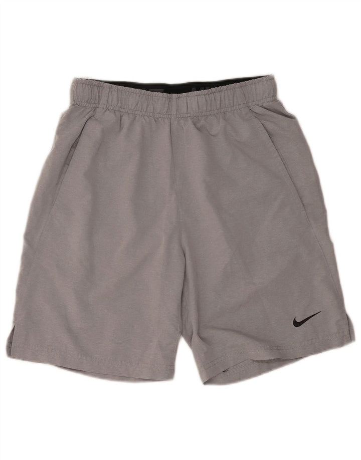 Męskie spodenki sportowe NIKE Dri Fit, małe, szare, z poliestru